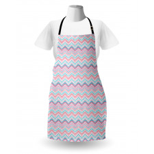 Brush Stroked Zigzags Apron