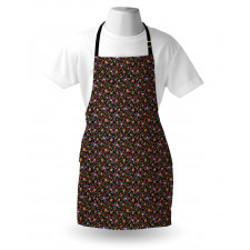 Abstract Flowers and Phoenix Apron