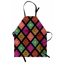 Flower Mandala Tile Colorful Apron