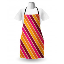 Angled Retro Style Lines Apron