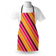 Angled Retro Style Lines Apron