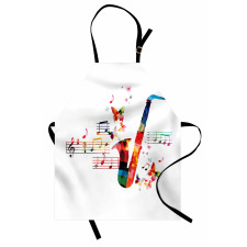 Saxophone with Butterflies Apron