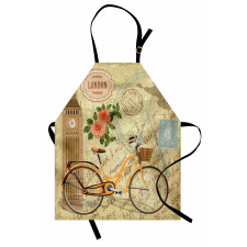 Stamp Big Ben and Bicycle Apron