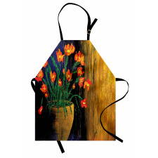 Botanical Vase Illustration Apron