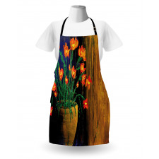 Botanical Vase Illustration Apron