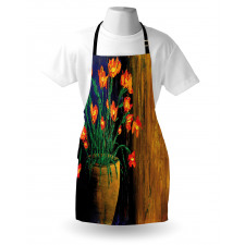 Botanical Vase Illustration Apron