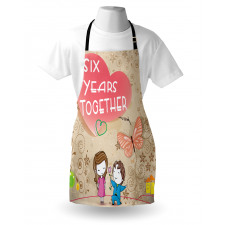 6 Years Together Words Apron
