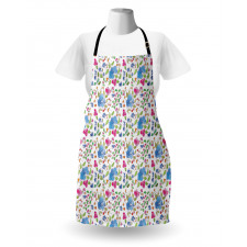 Hand Drawn Flowers Simple Apron