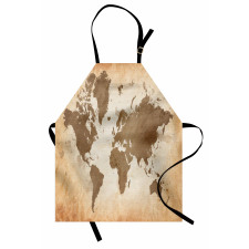 Vintage Earth Continents Apron