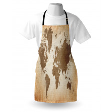 Vintage Earth Continents Apron