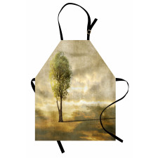 Lonely Tree in Beige Tones Apron