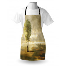 Lonely Tree in Beige Tones Apron