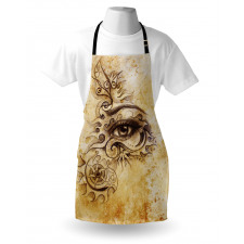 Traditional Hand Drawn Eye Apron