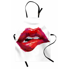 Woman Biting Lips Apron