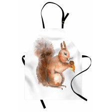 Watercolor Rodent Animal Apron