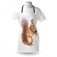 Watercolor Rodent Animal Apron