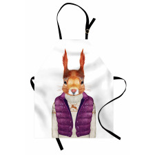 Animal down Vest Sweater Apron