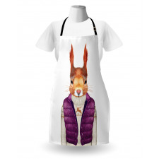 Animal down Vest Sweater Apron