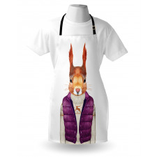 Animal down Vest Sweater Apron