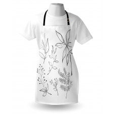 Sketched Botanical Theme Apron