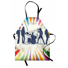 Rock Band 80s Hairstyle Music Apron