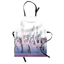 Girl in Front Row Cheering Apron
