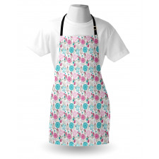 Sketched Tulip Flowers Apron