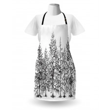 Seasonal Pine Tree Landscape Apron