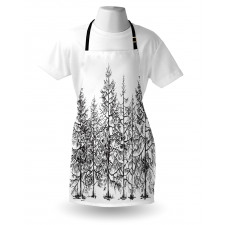 Seasonal Pine Tree Landscape Apron