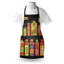 Hand Drawn Can Goods Design Apron