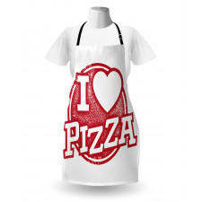 Grunge Love Pizza Lettering Apron