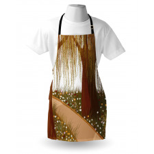 Cartoon Weeping Braches Apron