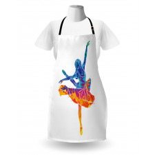 Colorful Ballerina Girl Pose Apron