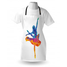 Colorful Ballerina Girl Pose Apron