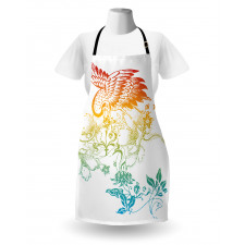 Oriental Bird with Flowers Apron