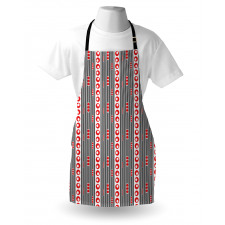 Vertical Stripes Circles Apron