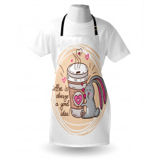 Coffee Lover Rabbit Words Apron