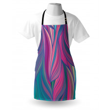 Curved Stripe Pattern Wavy Apron