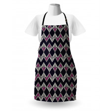 Native Folk Motifs Chevron Apron