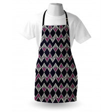 Native Folk Motifs Chevron Apron