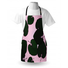 Tropical Foliage on Pink Apron