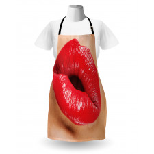 Juicy Lipstick Illustration Apron