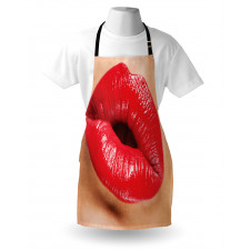 Juicy Lipstick Illustration Apron