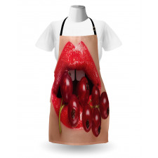 Red Current Berry Branch Image Apron