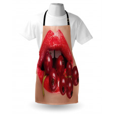 Red Current Berry Branch Image Apron