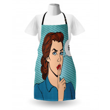 Top Secret Silence Retro Woman Apron