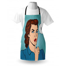 Top Secret Silence Retro Woman Apron