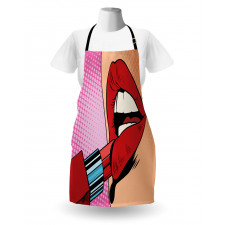 Halftone Comic Pop Art Girl Apron