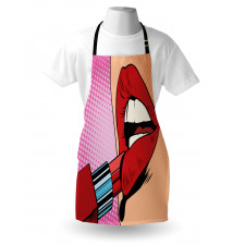 Halftone Comic Pop Art Girl Apron