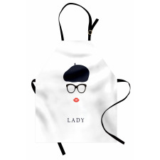 French Woman Wearing Glasses Apron